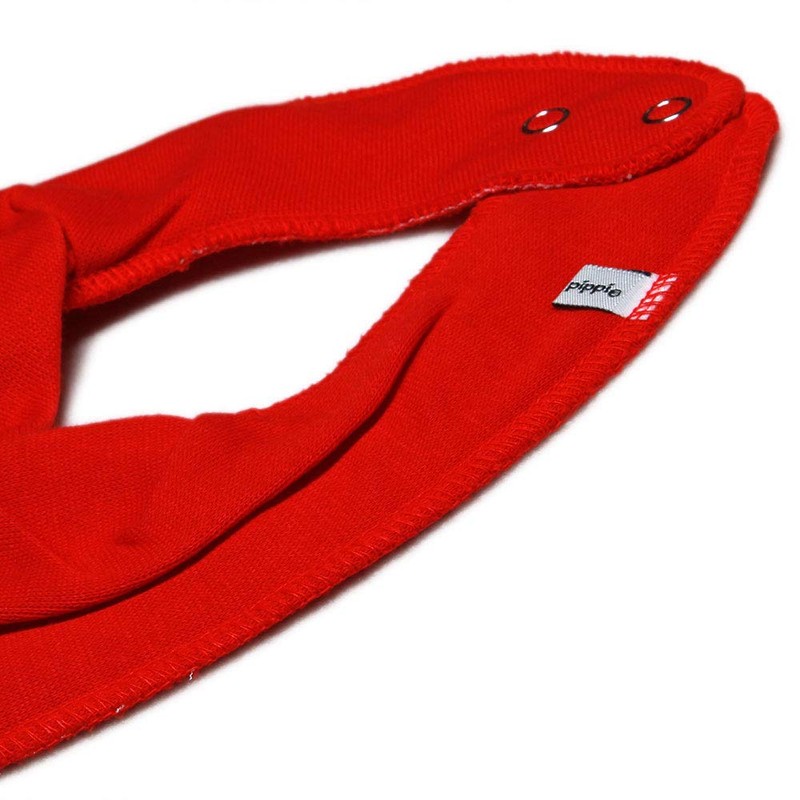 Pippi Ronne Neckerchief, Triangular Bib. - red