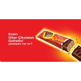 Ulker - Cikolatali Gofret - Lot of 108 (3x36) - Chocolate Wafers