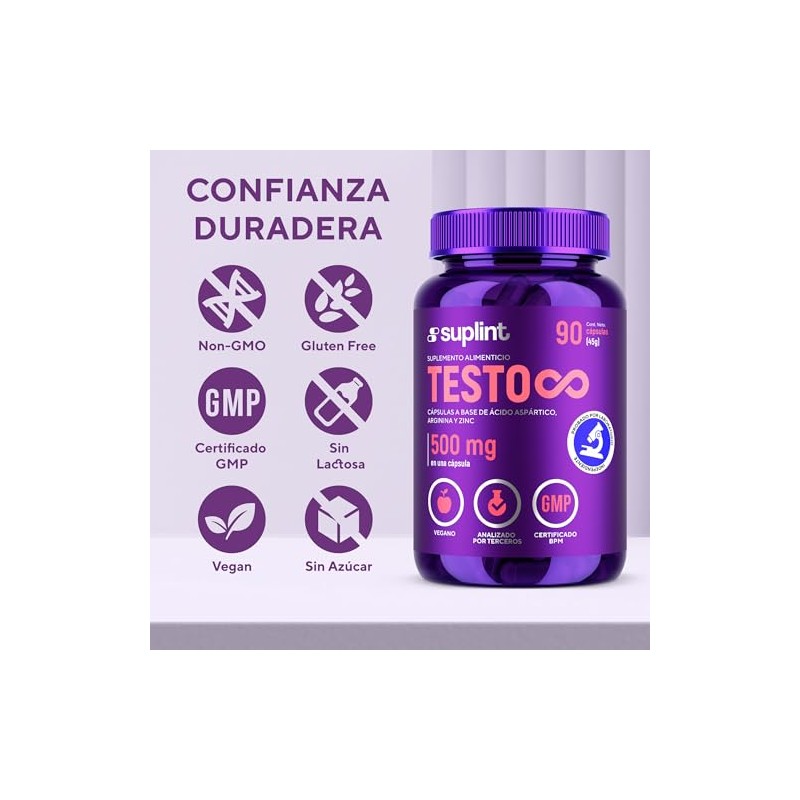 Testo Multivitamínico Hombre Vitaminas Proteína Maca Negra Arginina Gluconato Zinc