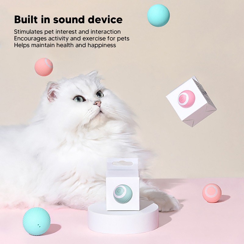 Smart Rotating Ball Built in Sound Device Interactive Automatic Moving