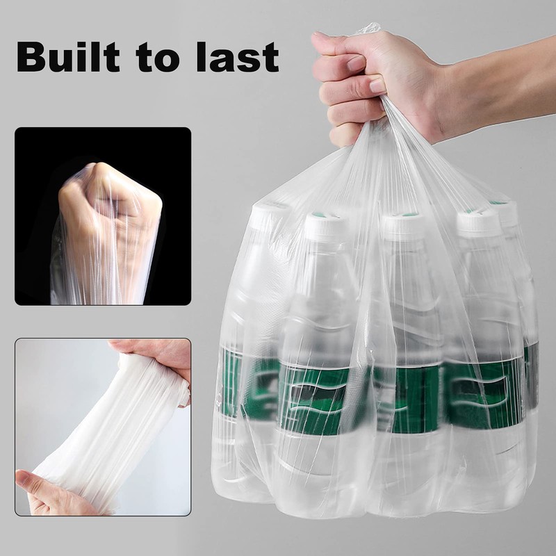 0.5 Gal Trash Bags Small 240 pcs Clear Strong Tiny