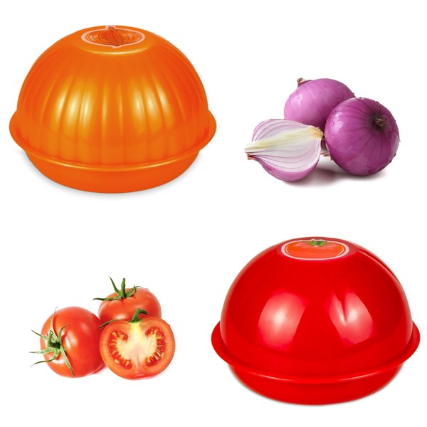PIVNASY 2 PCS Vegetable and Fruit Storage Containers for Refrigerator,