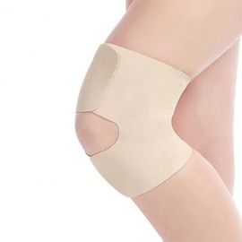 Ultra-Thin Hook-and-Loop Knee Cartilage Support Knee Support M/Black 2ea