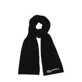 KARL LAGERFELD JEANS, Men's Essential Logo Scarf, Black, One Size, black