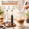 Wireless Milk Frother Electric Type-C Handheld Blender Stainless Steel Mini