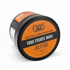 Charle's Cera Fijación Fuerte Mate 113g - Pomada Premium Para Cabello, Barba y Bigote - Efecto Mate