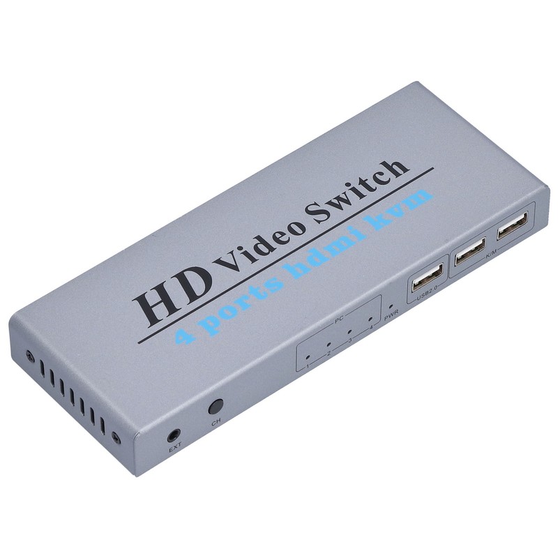 KVM Switch 4 Input 1 Output 4 Port HighDefinition Multimedia