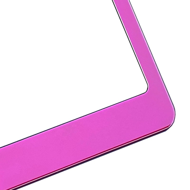 KA License Plate Frame Raspberry Pink Powder Coated Stainless Steel
