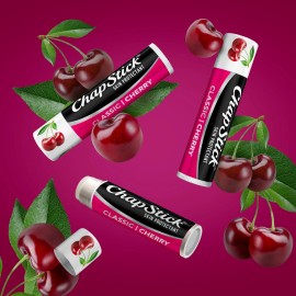 ChapStick Classic Cherry Lip Balm , Flavored Lip Balm for Lip Care (Pack of 12)