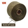 Unbranded Titanium 2" 10M Exhaust Header Heat Wrap Trap Motorcycle