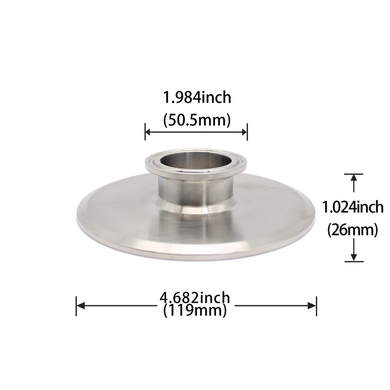 QMINOX 4 Inch × 1.5 Inch Sanitary Fitting End Cap