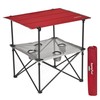 SUNNYFEEL Folding Camping Table- Collapsible Portable Beach Table with 4