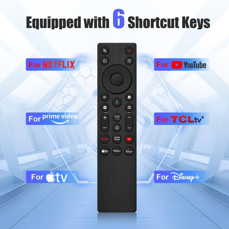 New Voice Remote Replacement for TCL TV Remote - Compatible