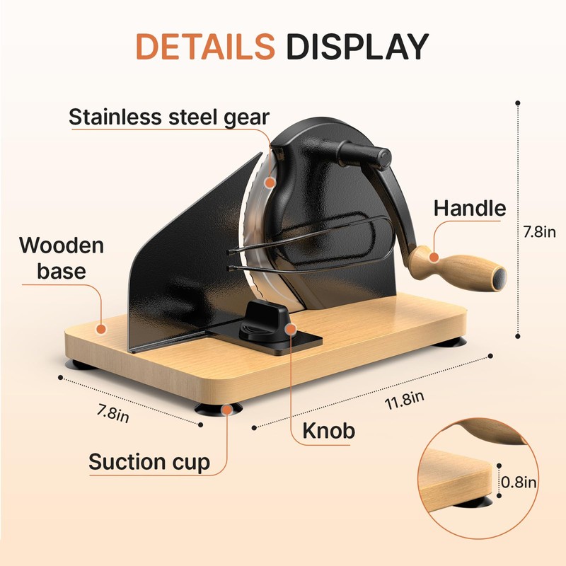 Upgraded Manual Bread Slicer for Homemade Sourdough Bread Adjustable Thickness&
