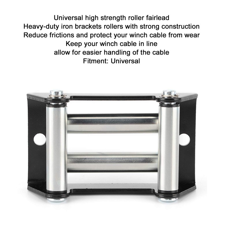 Winch Roller Fairlead, Heavy Duty 110Mm/4.3 Inch Hole Diameter Winch