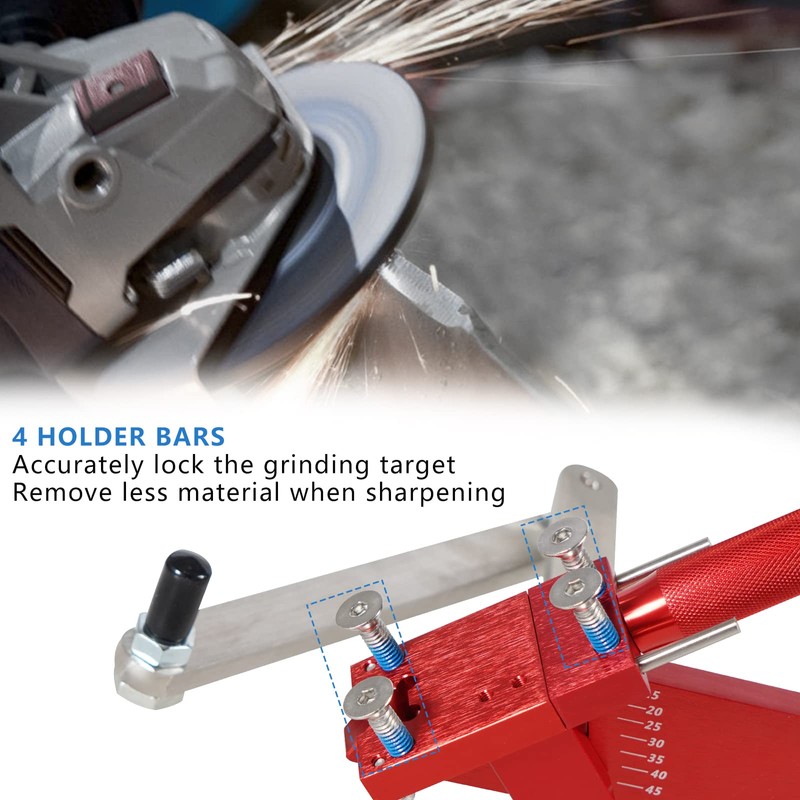 RACTOP Adjustable 15°- 45°Lawn Mower Blade Sharpener - Ergonomic Home