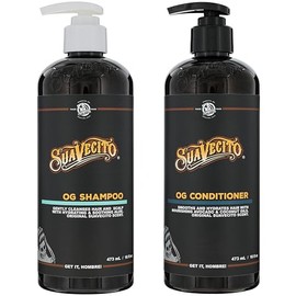 OG - Juego de champú y acondicionador de 16 onzas con bomba de provitamina B5, aceites naturales para fortalecer y restaurar el cabello dañado, limpia