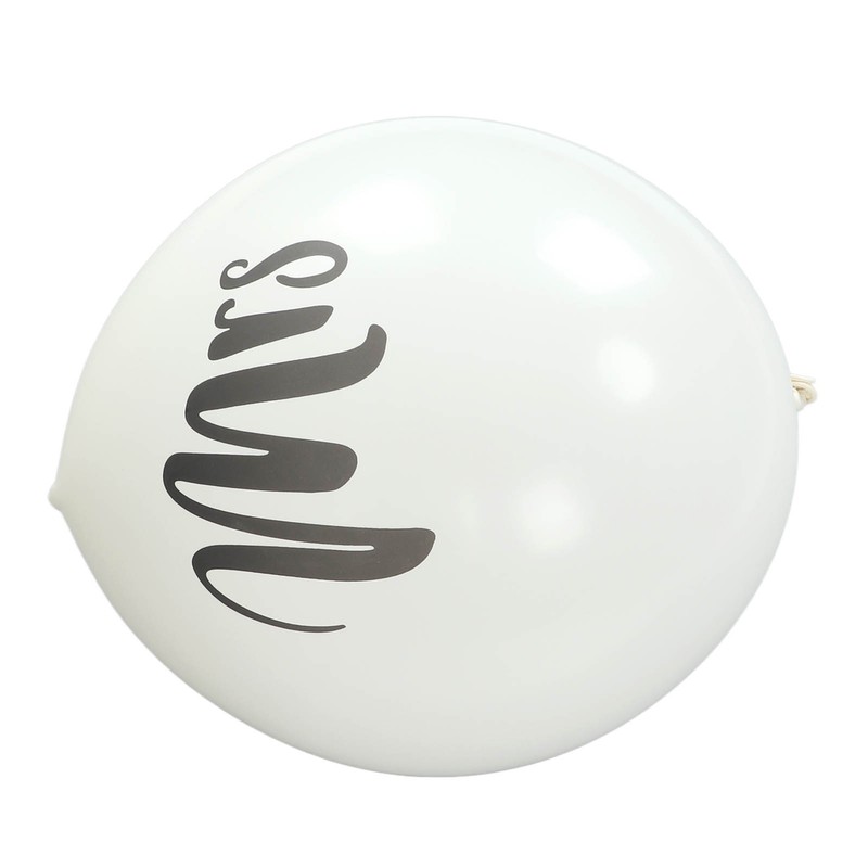 6 Pcs Balloons 36in MR MRS Letters Printed White Giant