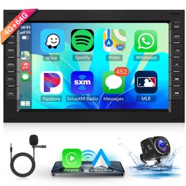 [4G+64G] Car Stereo for VW T5 Golf 4 Bora Polo Passat B5 Jetta Seat Peugeot 307 Ford Flex, Hodozzy 7 Inch Touch Screen with Wireless Carplay Android Auto GPS WiFi Bluetooth FM/RDS DSP Canbus Camera