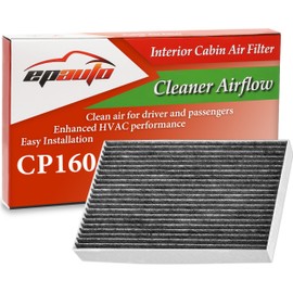 EPAuto CP160 (CF12160) Cabin Air Filter with Activated Carbon, Replacement for Hyundai Kona, Kona N, Tucson, Veloster, Veloster N, Venue, Kia Seltos, Soul, Soul EV, Sportage – Fits 2016-2025