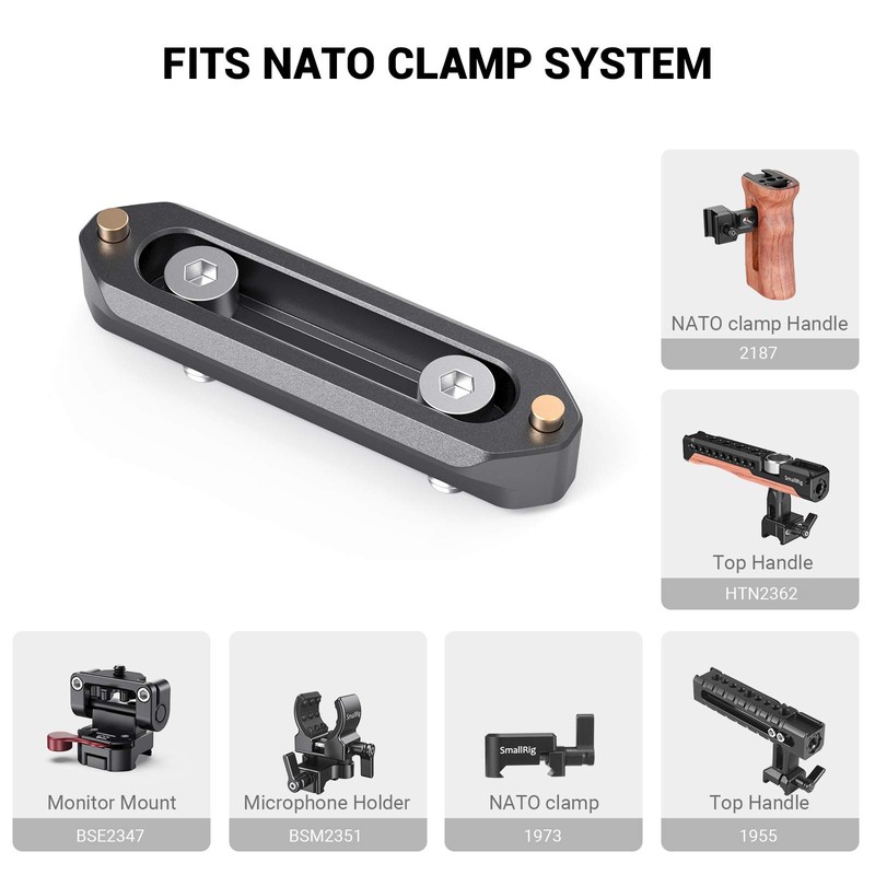 SmallRig Quick Release Safety NATO Rail 70mm Long with Spring