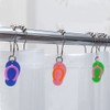 Slippers Shower Curtain Hooks for Decorative Home Bathroom - Rust
