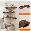 Homode Corner Floating Shelves, Corner Shelves Wall Mounted with Cord