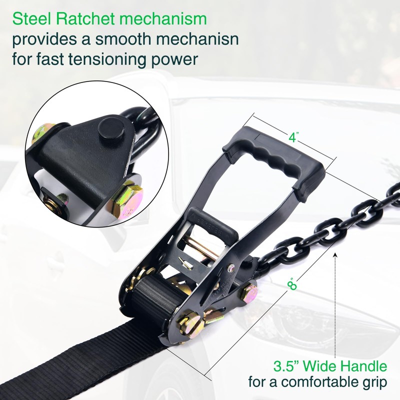 Trekassy Car Tie Down Straps for Trailers, 6 Pack 96"