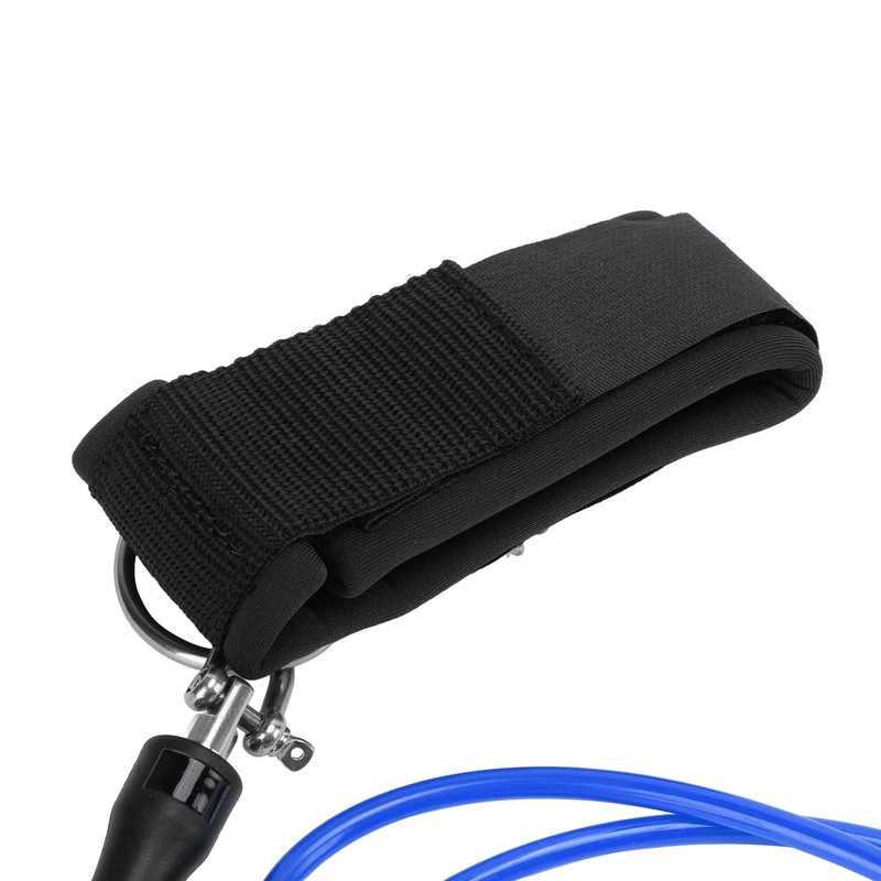 Freediving Lanyard Leash Diving Safety Rope Cable with Wristband Carabiner