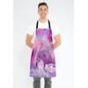Wasach Purple Marble Pattern Apron,Adjustable Neck Bib Apron for Men