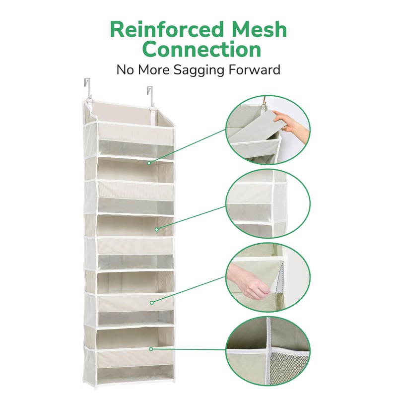 ULG 1-Pack Over Door Organizer with 5 Large Pockets 10