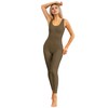 Kepblom Womens Sleeveless Tank One Piece Unitard Jumpsuit Bodysuit for