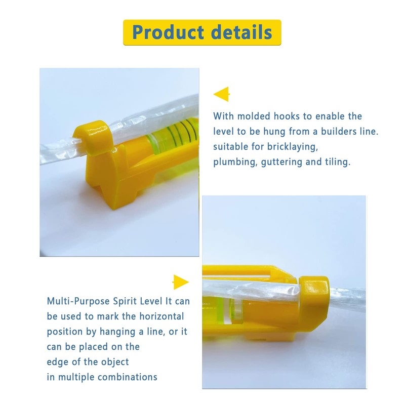 5Pcs String Line Level, Builders Line Spirit Level with Leveling