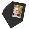 ZBEIVAN 8x10 Black Picture Mats with white Core Bevel Cut