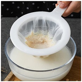 Kitchen Ultra-Fine Nylon Mesh Strainer 10 Inch, Plastic Sieve Fine Mesh with Handle Kitchen Tool For Soy Milk, Coffee, Milk, Yogurt, Juice,Tea Leaf Filter, Honey, Wine (400 mesh)