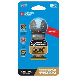 Imperial Blades IBOAT360-2 One Fit 1-3/8" Carbide Extreme Storm Titanium Metal Blade, 2PC, Multi