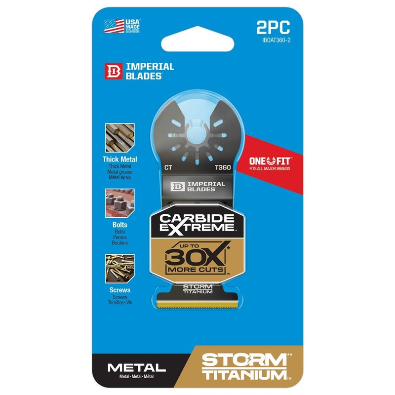Imperial Blades IBOAT360-2 One Fit 1-3/8" Carbide Extreme Storm Titanium
