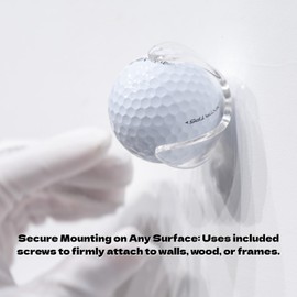 MLCQAFS Golf Ball Wall Mount Display,Wall Holder Claw for Single Golf Balls ,Securely Mounts on Any Surface with Screws to Display Birdie, Eagle, Perfect Shot Milestone Balls | Golf Decor & Storage