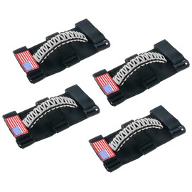 Savadicar 4 x Roll Bar Grab Handles with USA Flag, Grip Handle for Jeep Wrangler CJ YJ TJ JK JKU JL JLU & Gladiator JT 1955-2023, Interior Accessories, White