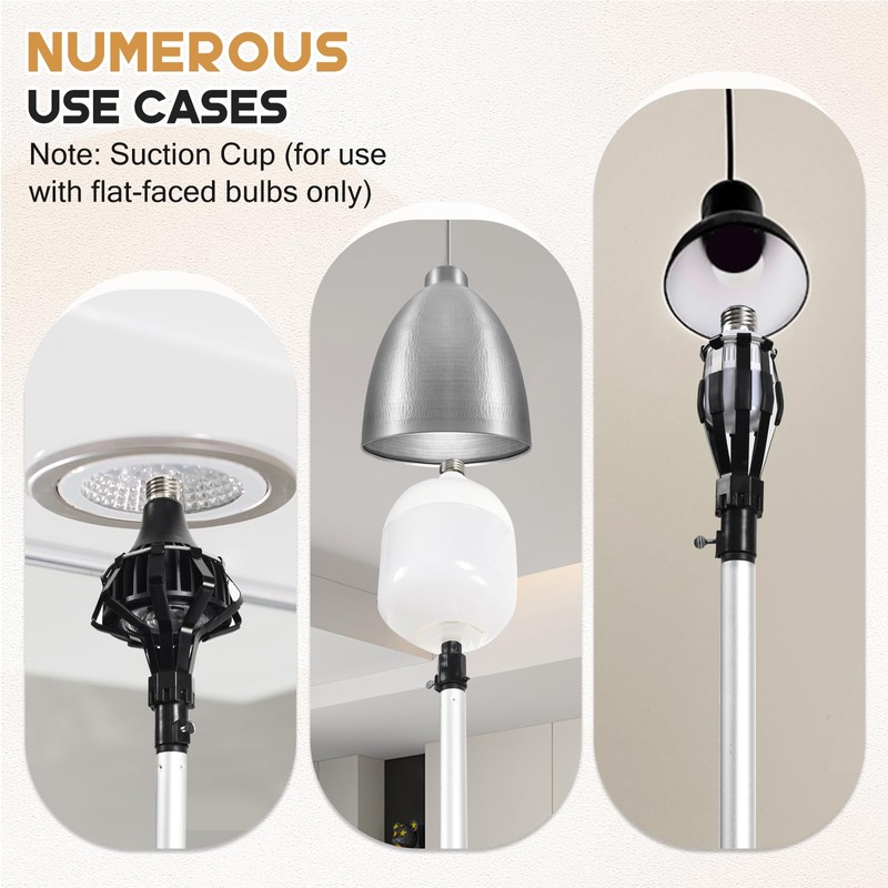 GADFISH 26FT Reach Light Bulb Changer for High Ceilings, 5-20FT