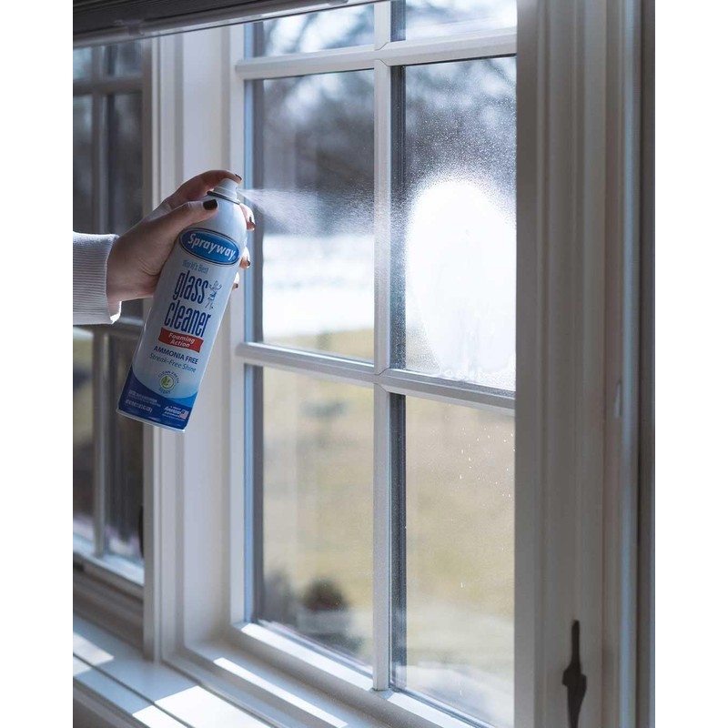 Sprayway Glass Cleaner with Foaming Spray for a Streak-Free Shine
