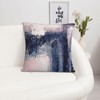 Pink And Navy Throw Pillow Covers 18"X18" Cozy Velvet Square