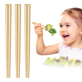 LOROTOCO 5 Pairs Kids Short Chopsticks 7inch Bamboo Reusable Training Chop Sticks for Beginners