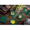 Servilletas de papel desechables para cóctel, color verde, 4 x