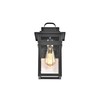 Chloe Lighting Brian Transitional 1 Light Textured Black Outdoor Wall