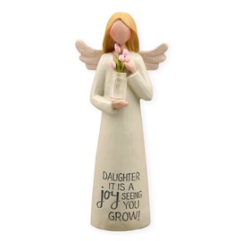 Blossom Bucket Daughter Angel W/Clear VASE/Flowers Decoration, Multi-Color