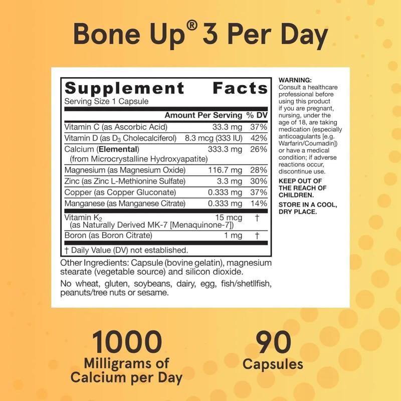 Jarrow Fórmulas Bone Up (90 Cápsulas) Soporte Densidad Ósea Sabor
