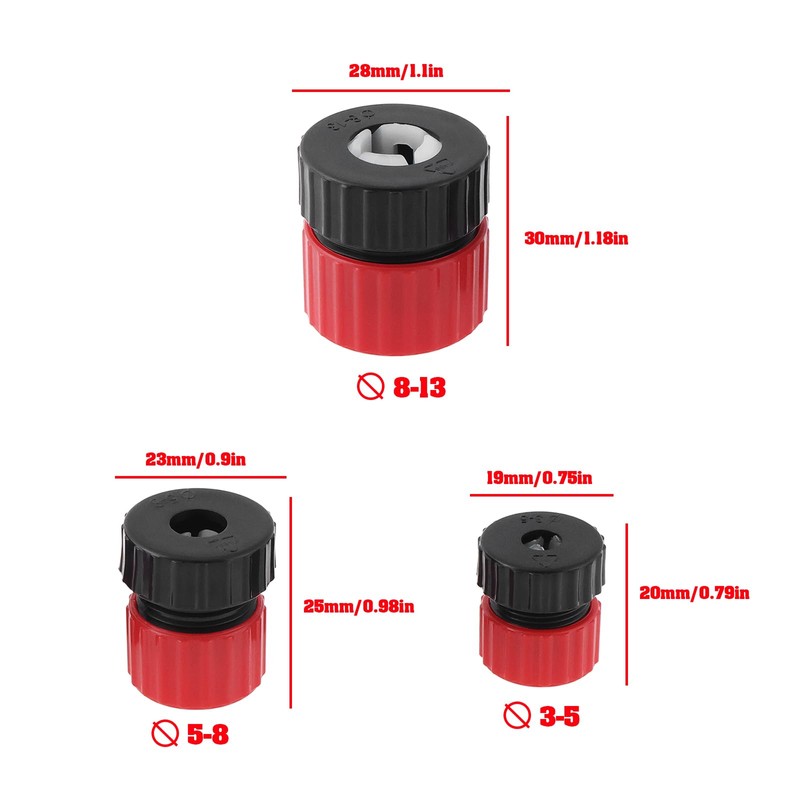 EMSea 3Pcs Depth Guide Stop Collars 3-5 mm, 5-8 mm,