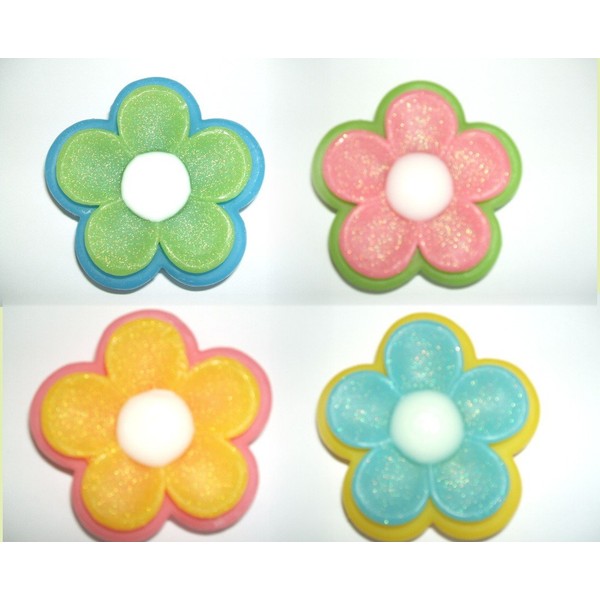 Gifts and Beads | 4 Shape Flowers Bar Soaps each 3.5 oz