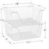 blitzlabs Stackable Wire Metal Baskets Large Capacity Kitchen Freezer Bins